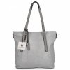 Uniwersalna Torebka Damska Shopper Bag XL firmy Hernan Jasno Szara/Szara