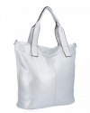 Duże Torebki Damskie Shopper Bag XXL firmy Hernan Srebrna