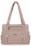 Torebka Shopper Bag firmy Hernan Ciemno Beżowa