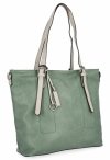 Uniwersalna Torebka Damska Shopper Bag XL firmy Hernan Jasno Zielona/Beżowa