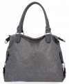 Duża Torebka Damska Shopper Bag XXL firmy Hernan Szara