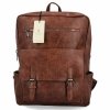 Stylowy Plecak Damski Vintage firmy Herisson Brązowy