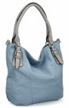 Torebka Damska Shopper Bag XL firmy Hernan Błękitna/Jasno Szara