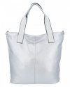 Duże Torebki Damskie Shopper Bag XXL firmy Hernan Srebrna