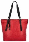 Uniwersalna Torebka Damska Shopper Bag XL firmy Hernan Czerwona/Czarny