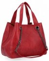 Torebka Damska Shopper Bag XL z Kosmetyczką firmy Herisson Czerwona