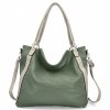 Torebka Damska Shopper Bag XL firmy Hernan HB0337 Jasno Zielona/Beżowa