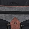 Torebka Damska typu Shopper Bag firmy Hernan Czarna/Szara