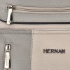 Dwukomorowa Torebka Damska Shopper Bag firmy Hernan Beżowa/Jasno Szara
