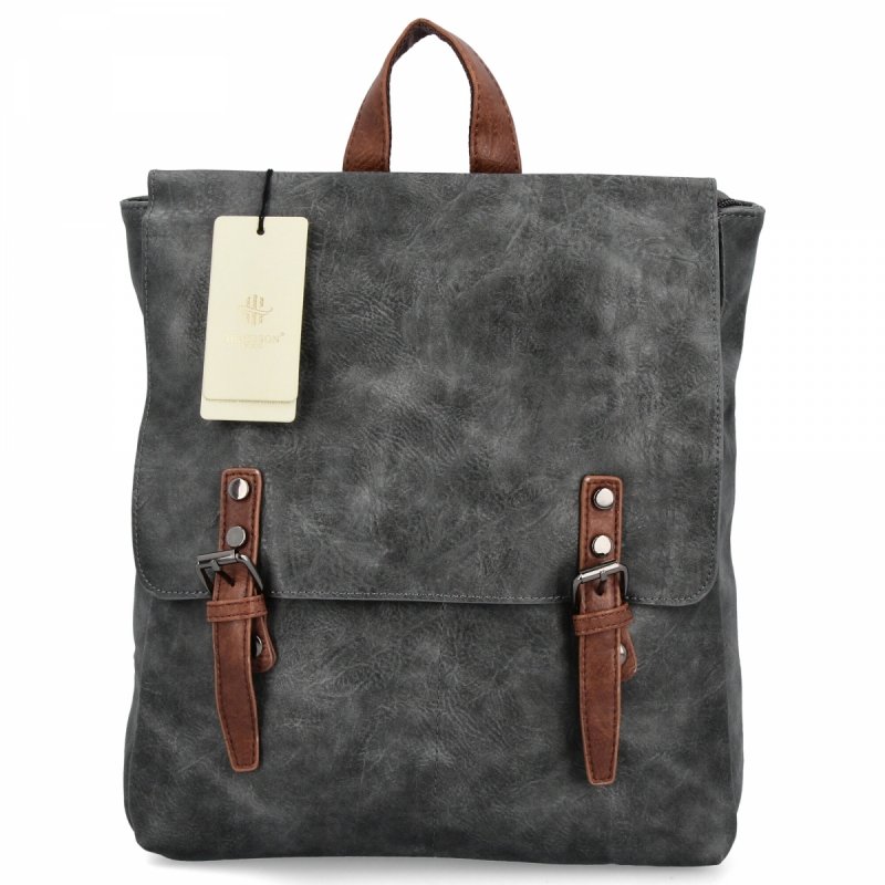 Modny Plecak Damski Vintage firmy Herisson Szary