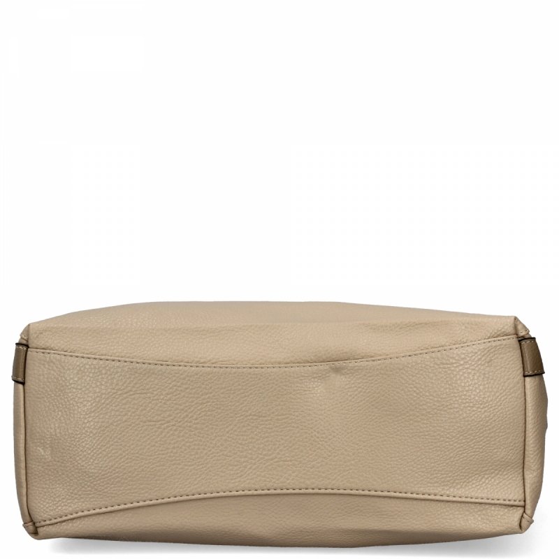 Torebka Damska Shopper Bag XL firmy Hernan HB0337 Ciemno Beżowa/Ziemista