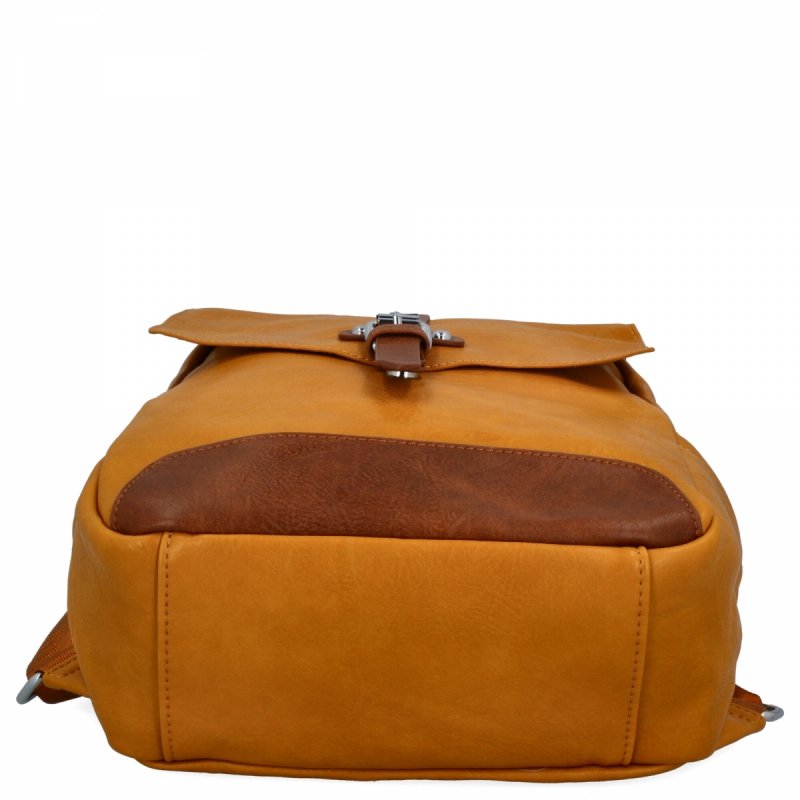 Plecak Damski w Stylu Vintage firmy Herisson Żółty