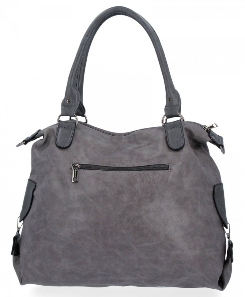 Duża Torebka Damska Shopper Bag XXL firmy Hernan Szara