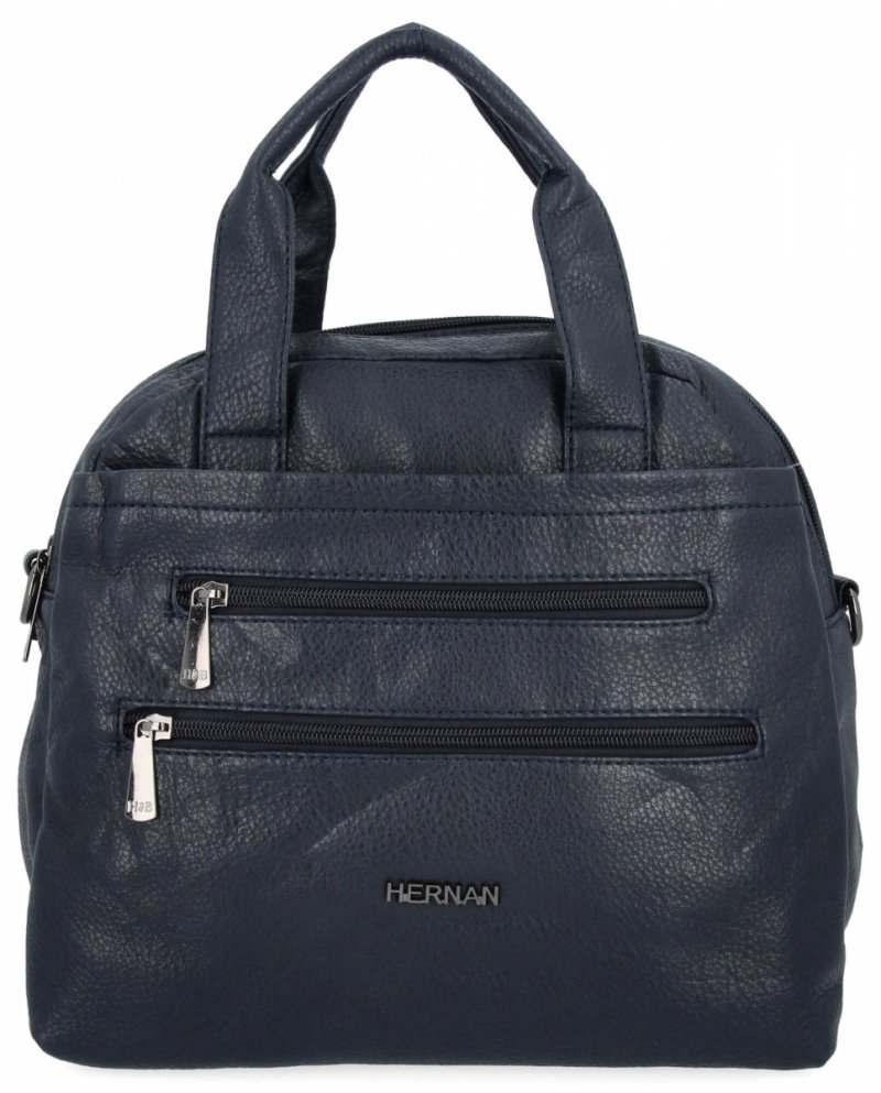 Dwukomorowa Torebka Damska firmy Hernan Granatowa