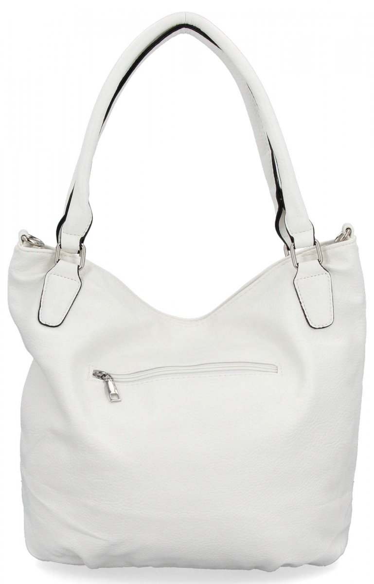 Torebka Damska Shopper Bag XL firmy Hernan Biała