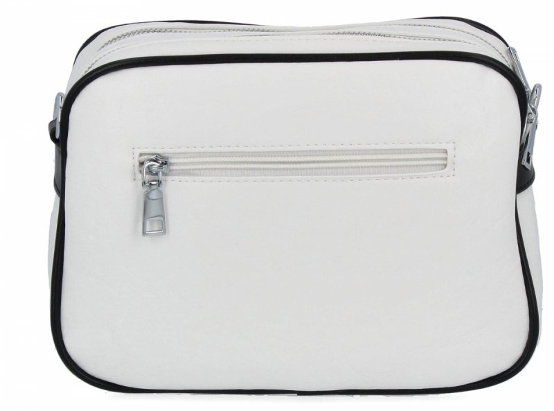 Dwukomorowa Torebka Listonoszka firmy Herisson Biała/Czarna