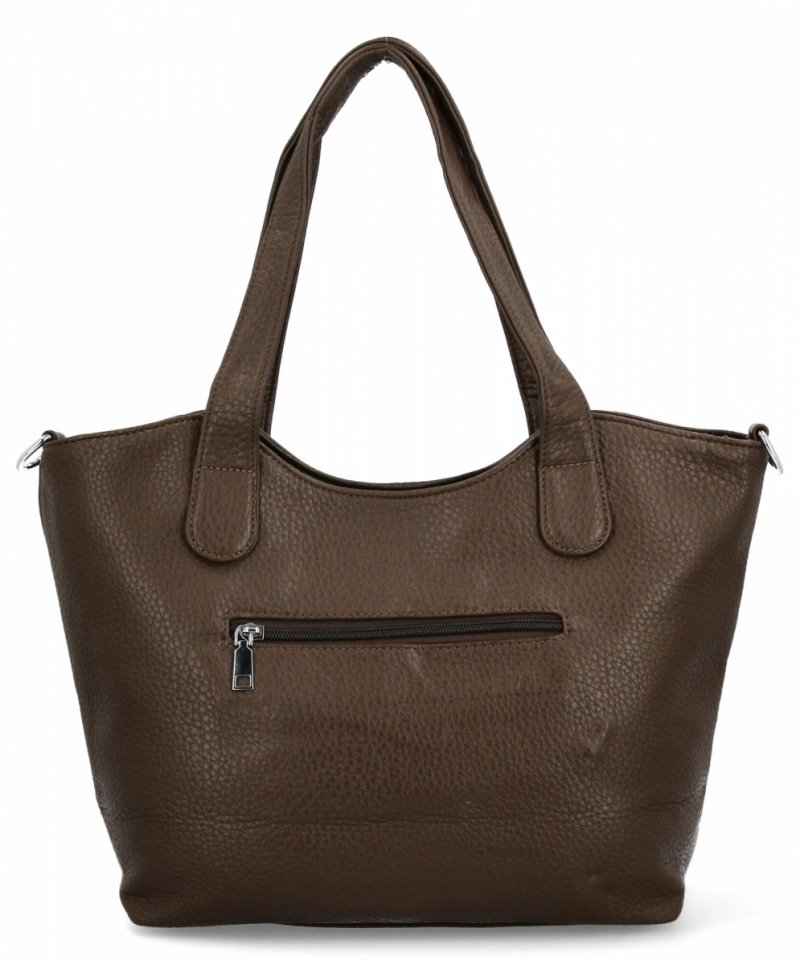 Torebka Damska typu Shopper firmy Herisson Ciemno Ziemista