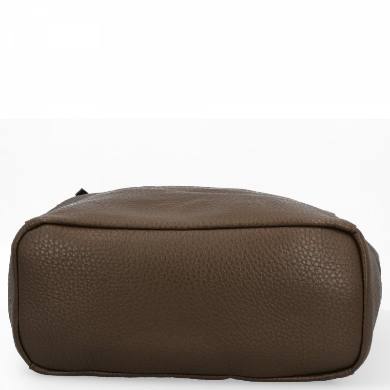 Torebka Damska typu Shopper Bag z Kosmetyczką firmy Herisson Ciemno Ziemista