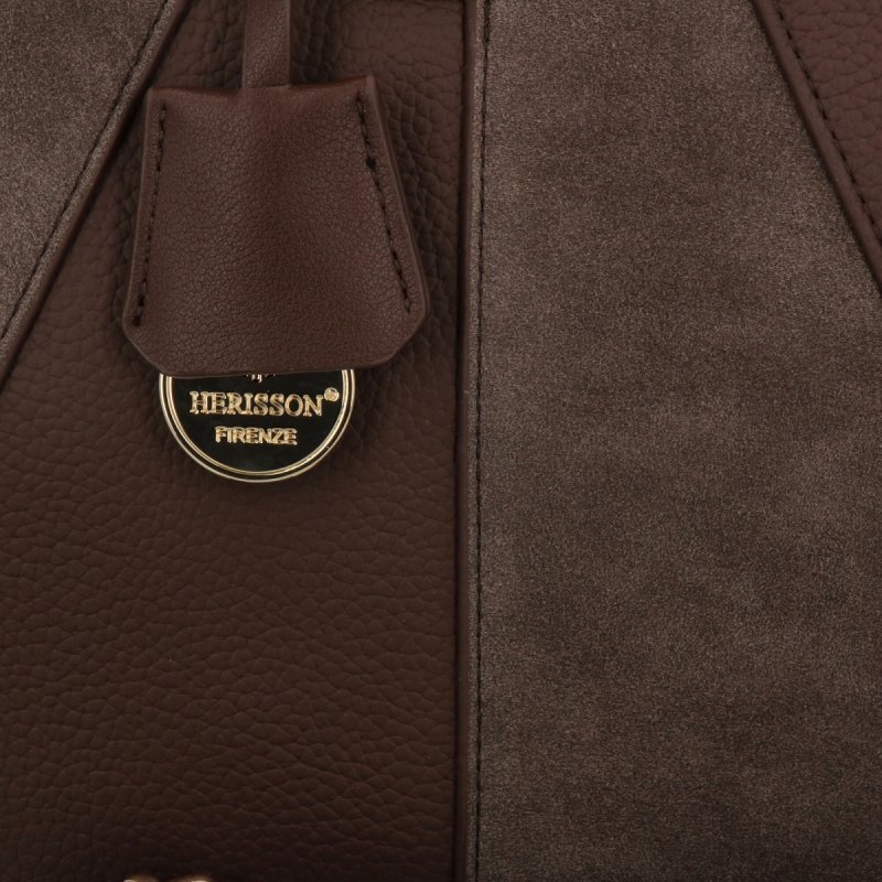 Torebka Damska Modny Kuferek firmy Herisson Czekoladowa