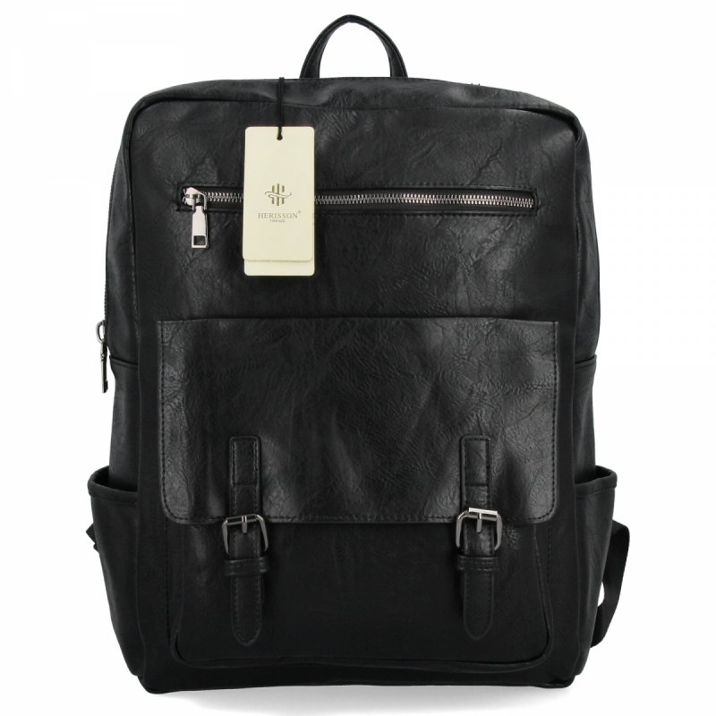 Stylowy Plecak Damski Vintage firmy Herisson Czarny