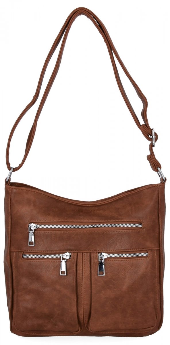 Miejska Torebka Damska Listonoszka firmy Herisson Brązowa