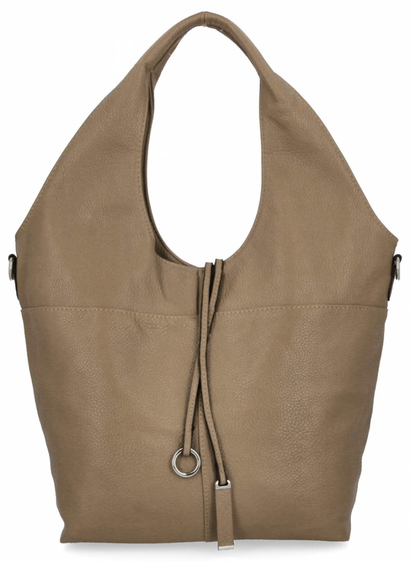 Torebka Damska Na Co Dzień Shopper Bag firmy Hernan Ciemno Beżowa
