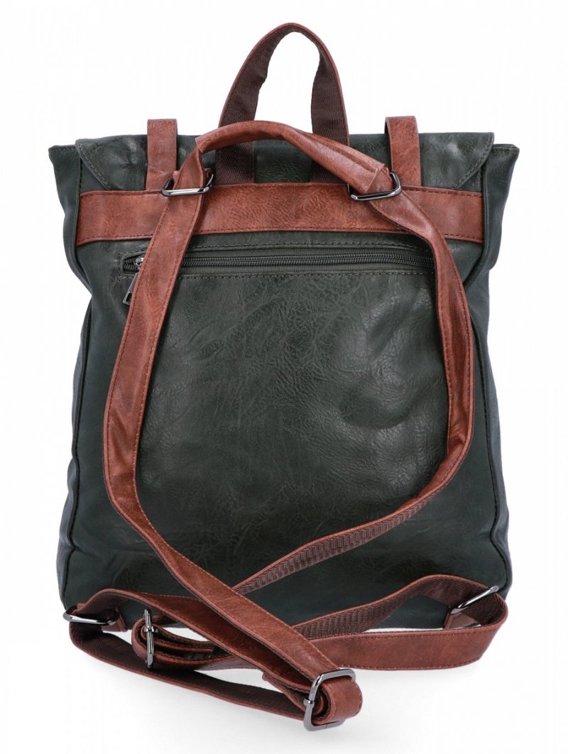 Stylowy Plecak Damski XL Vintage firmy Herisson Zielony