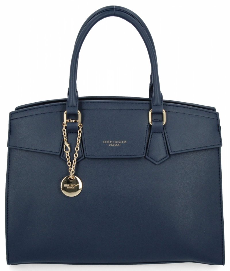 Torebka Damska Elegancki Kuferek 3 Komory firmy Herisson Granatowa