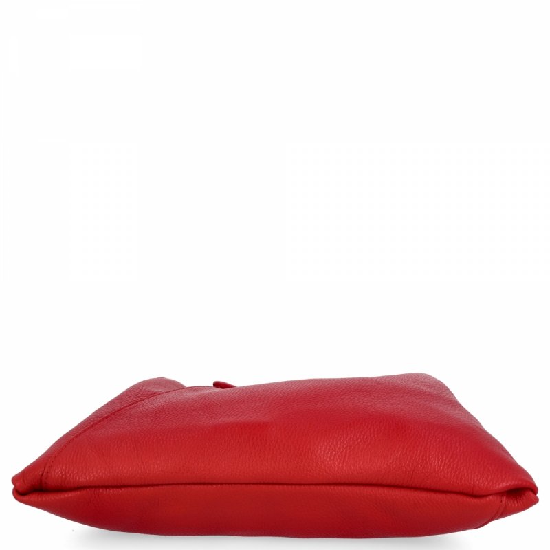 Torebka Skórzana Shopper Bag z Etui Czerwona