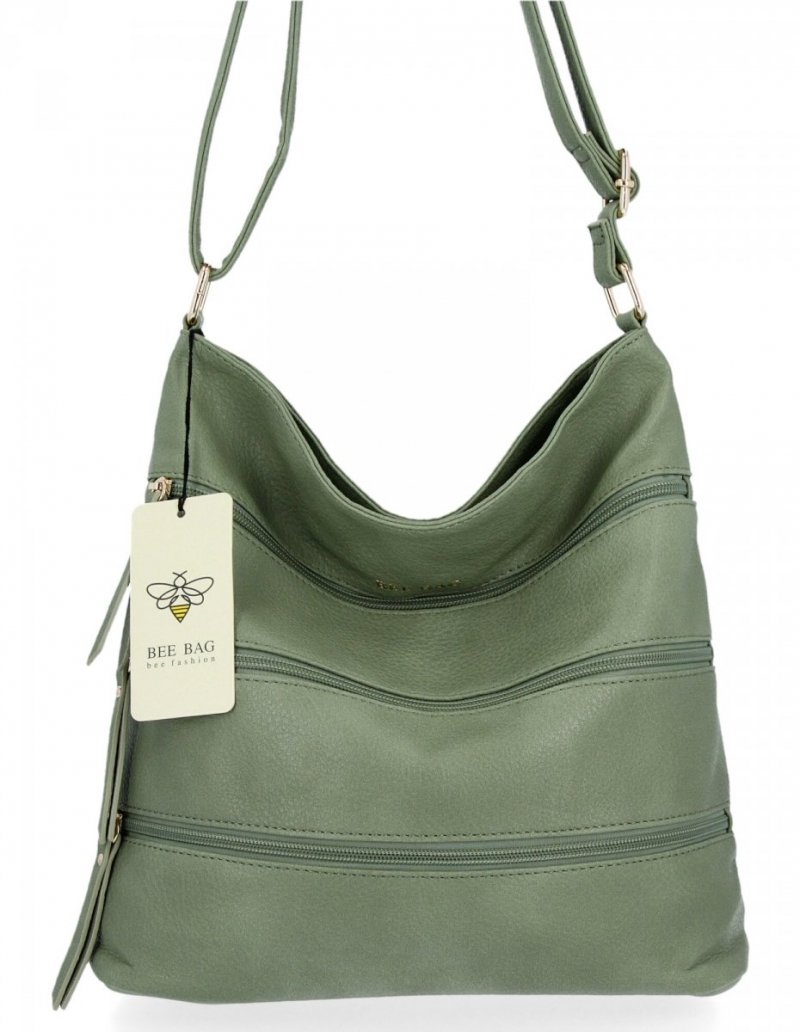 BEE BAG Torebka Damska Listonoszka Celine Zielona