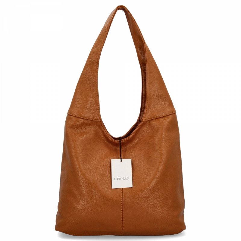 Uniwersalna Torebka Damska Shopper Bag firmy Hernan Jasno Ruda