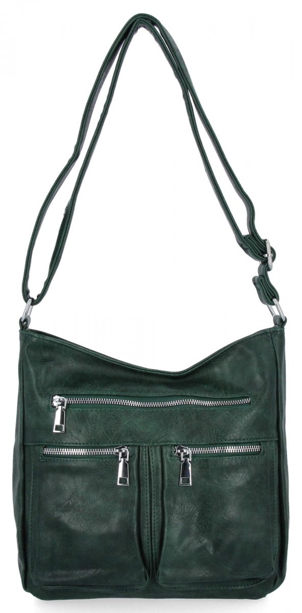 Miejska Torebka Damska Listonoszka firmy Herisson Butelkowa Zieleń