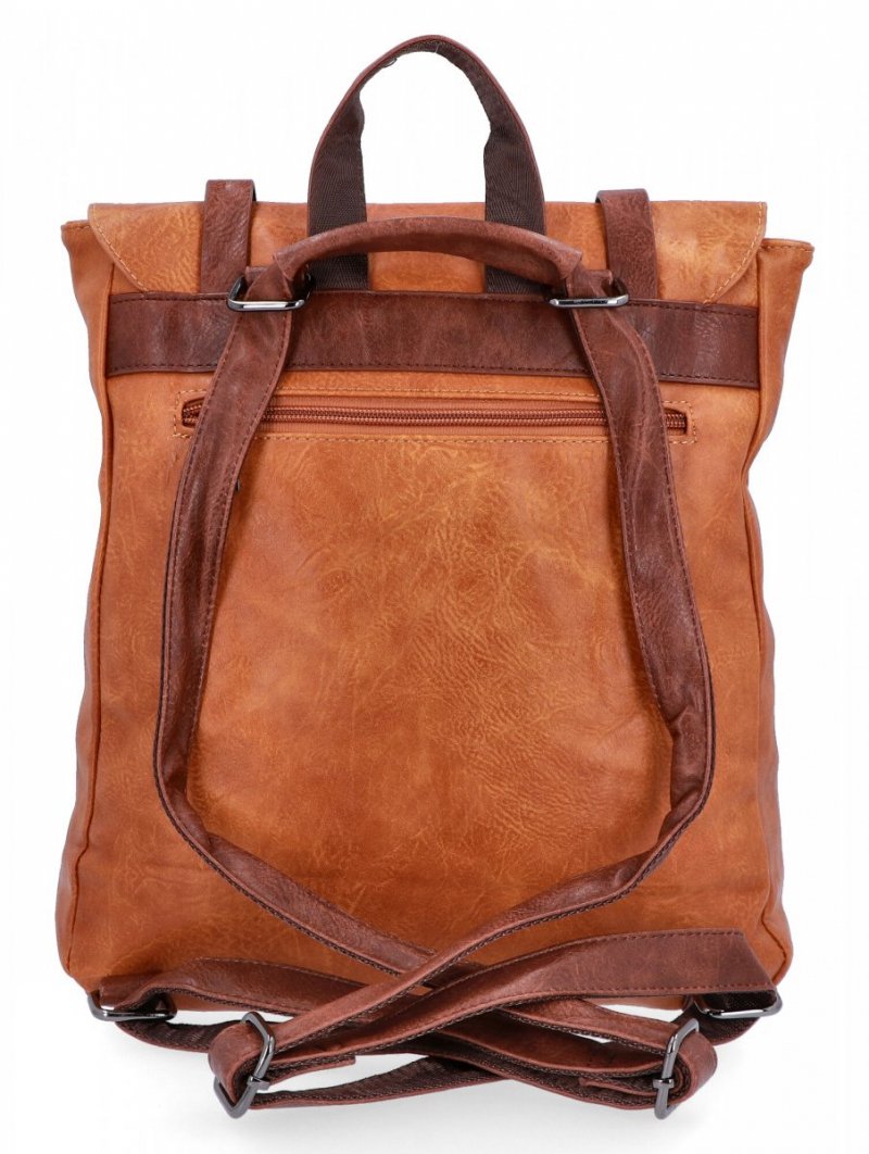 Stylowy Plecak Damski XL Vintage firmy Herisson Jasno Rudy