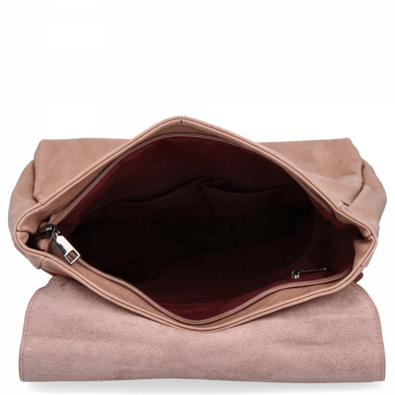 Modny Plecak Damski Vintage firmy Herisson Brudny Róż