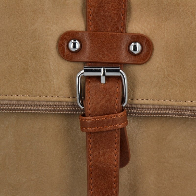 Plecak Damski Vintage firmy Herisson Ciemno Beżowy