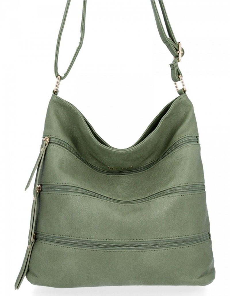 BEE BAG Torebka Damska Listonoszka Celine Zielona