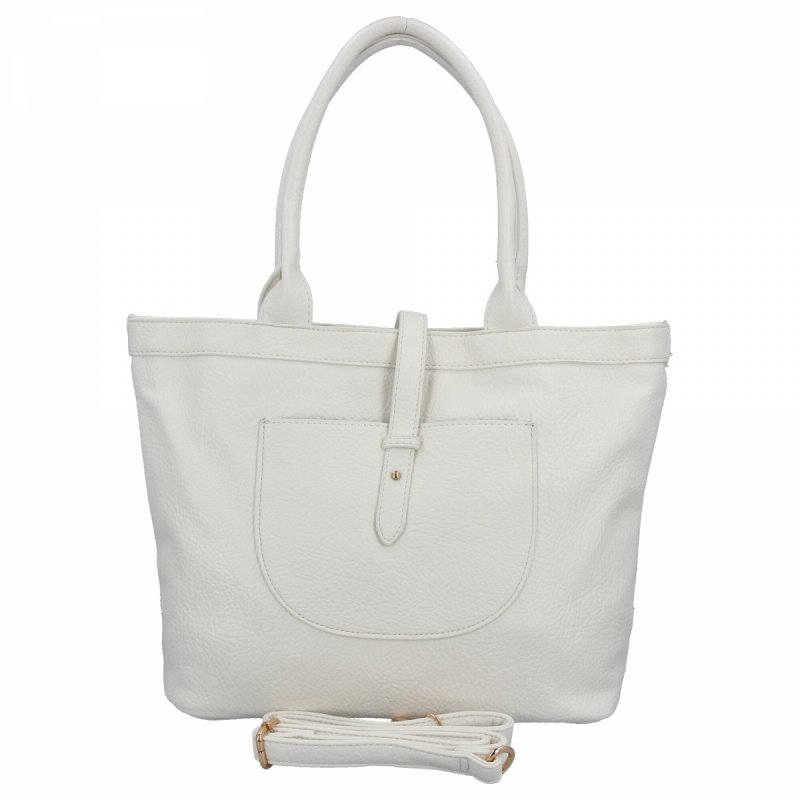 Torebka Damska XL typu Shopper Bag firmy Herisson Biała
