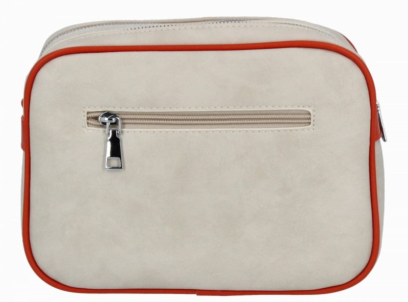 Dwukomorowa Torebka Listonoszka firmy Herisson Beżowa/Pomarańczowa