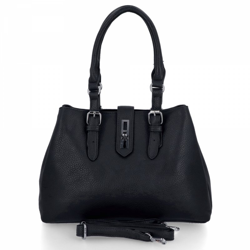 Klasyczna Torebka Damska 3 Komory firmy Herisson Czarna