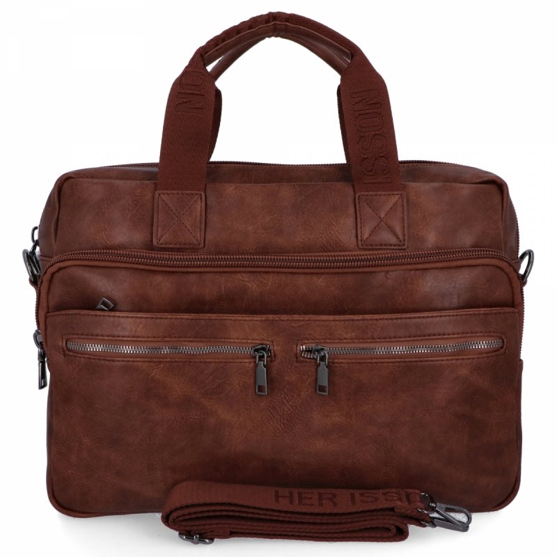 Torebka Aktówka Damska A4 firmy Herisson Ciemno Brązowa