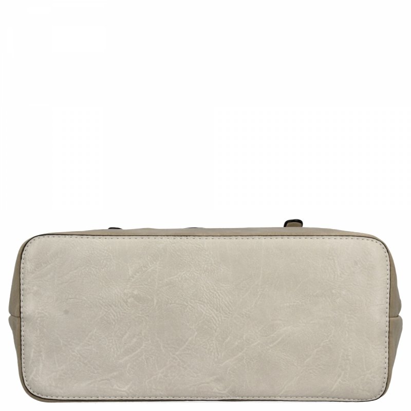 Uniwersalna Torebka Damska Shopper Bag XL firmy Hernan Ciemno Beżowa/Beżowa