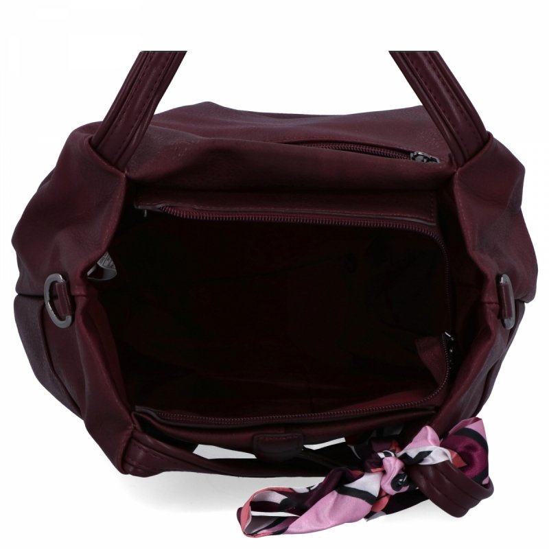 Torebka Damska typu Shopper Bag firmy Herisson Bordowa