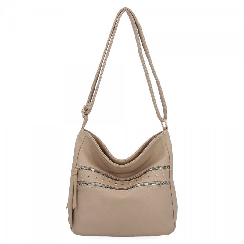 Torebka Damska Listonoszka firmy Herisson  Ciemno Beżowa