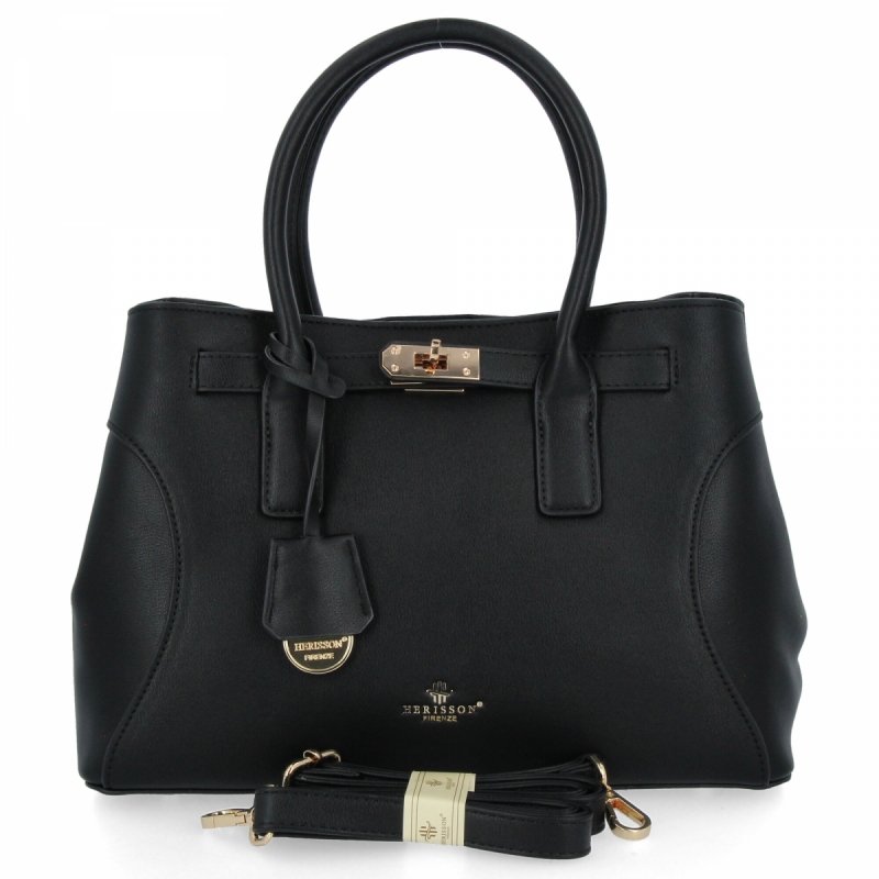 Elegancka Torebka Damska Kuferek firmy Herisson Czarna