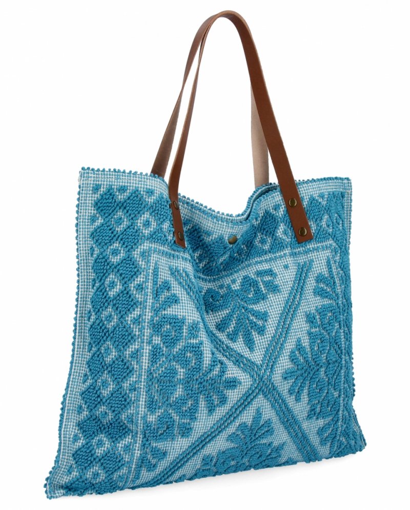 Modna Torebka Shopper Bag  Niebieska