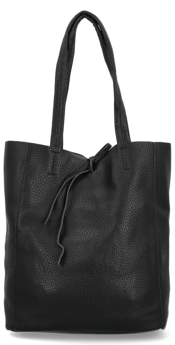 Torebka Damska typu Shopper Bag z Kosmetyczką firmy Herisson Czarna