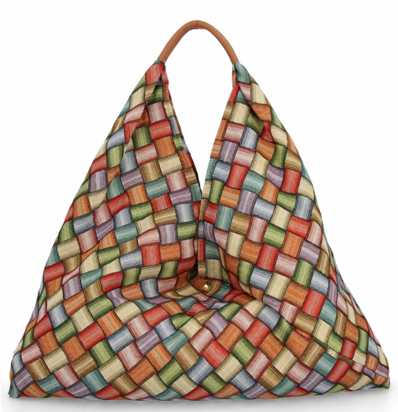 Modna Torebka Shopper Bag we Wzory Multikolor