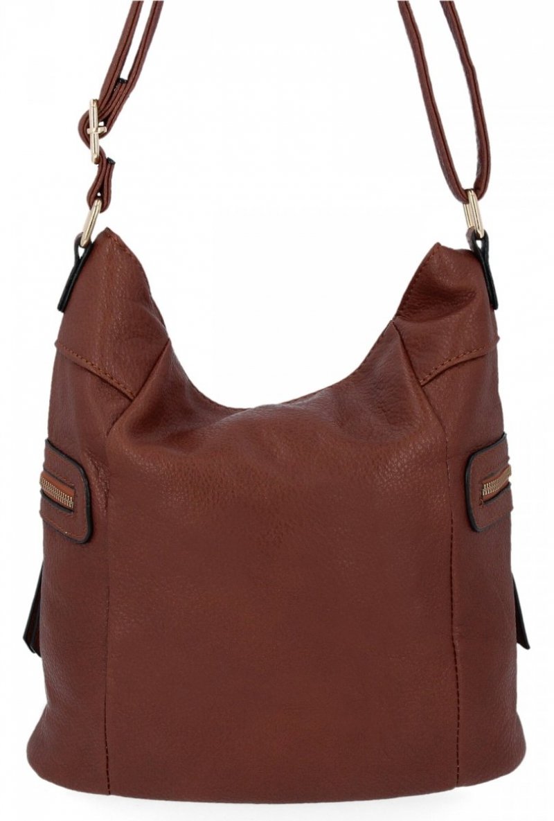 BEE BAG Torebka Damska Listonoszka Ivy Brązowa