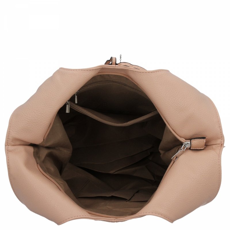 Torebka Damska Na Co Dzień Shopper Bag firmy Hernan Pudrowy Róż