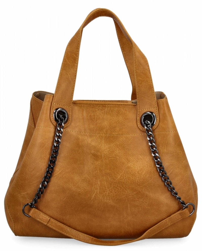 Torebka Damska Shopper Bag XL z Kosmetyczką firmy Herisson Jasno Ruda